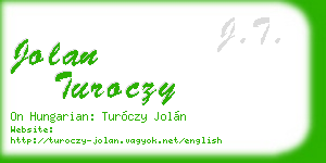 jolan turoczy business card